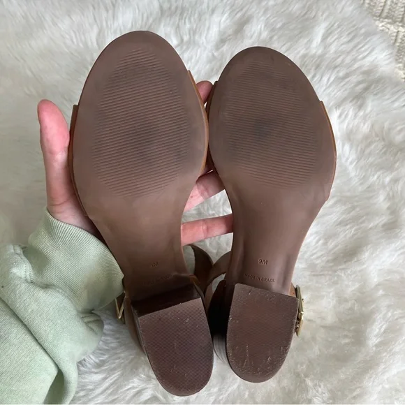 Steve Madden Brown Block Heel Sandals - Picture 10 of 11